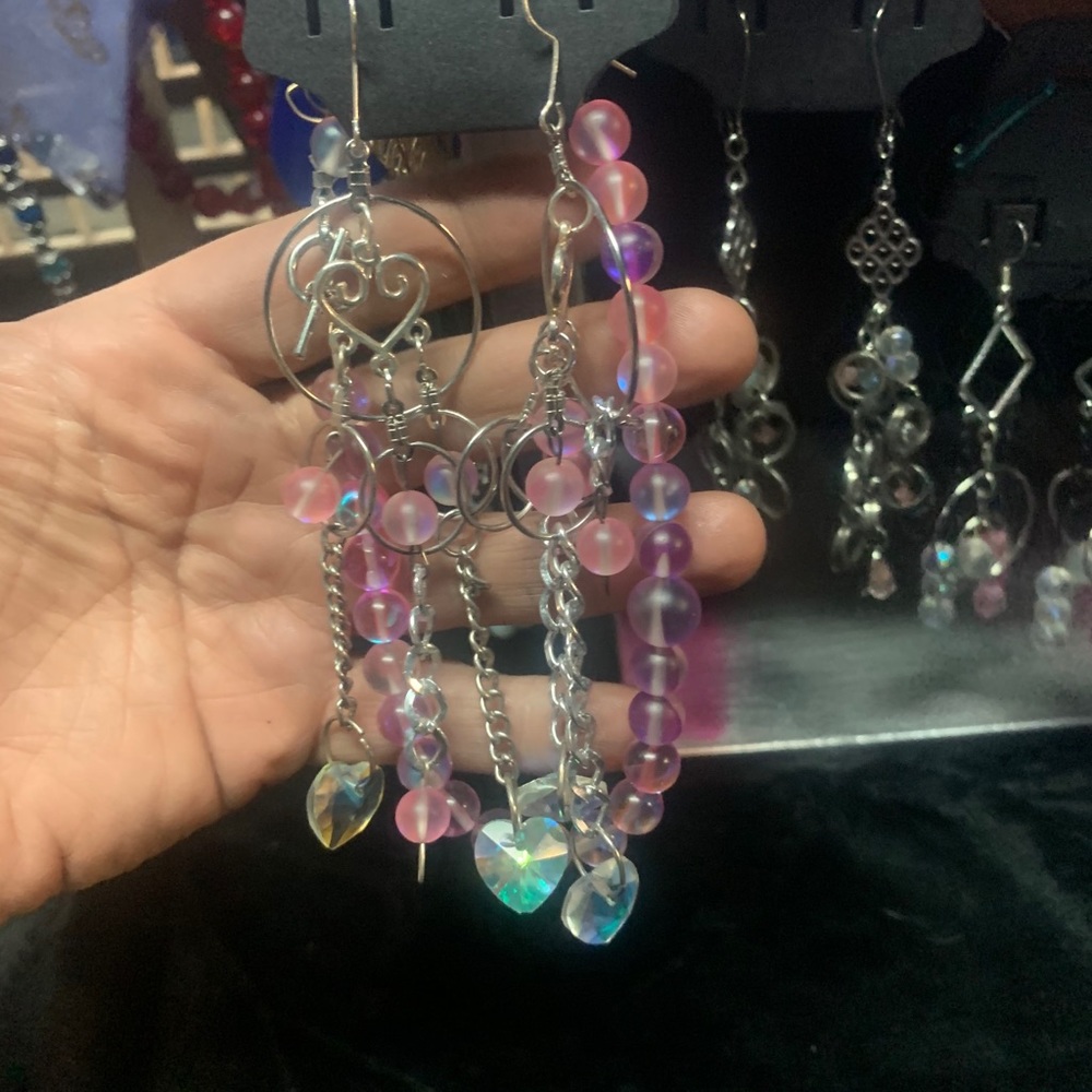 Earrings and ankle bracelet